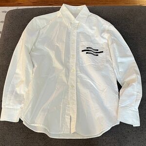 Burberry White Casual Button-Down Shirt